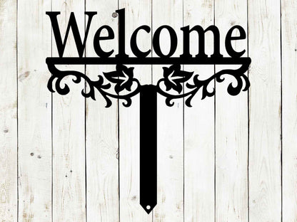 Welcome Yard Stake Metal Sign, Garden Stake, Garden Art, Metal Yard Art, Outdoor Sign, Metal Garden Sign, Outdoor patio, Mother’s Day