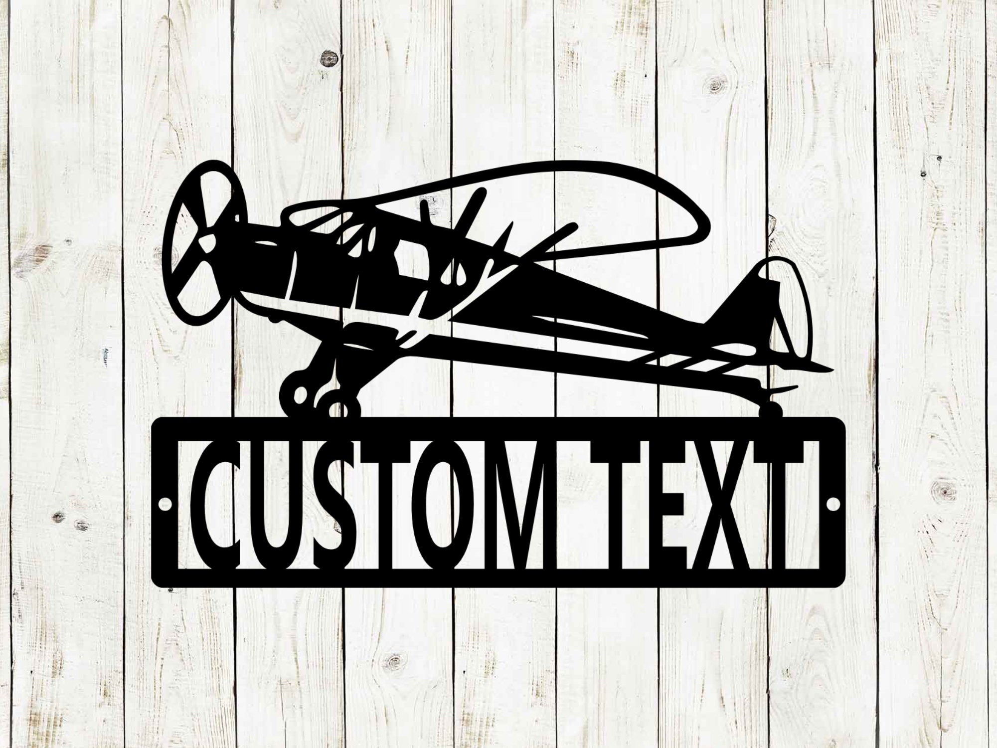 Airplane Custom Name Metal Sign, Prop Plane, Plane Sign, Airport, Kids ...