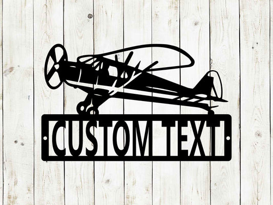 Airplane Custom Name Metal Sign, Prop Plane, Plane Sign, Airport, Kids Room Decor, Home Decor, Pilot, Aviation, Aviation Sign, Aviator
