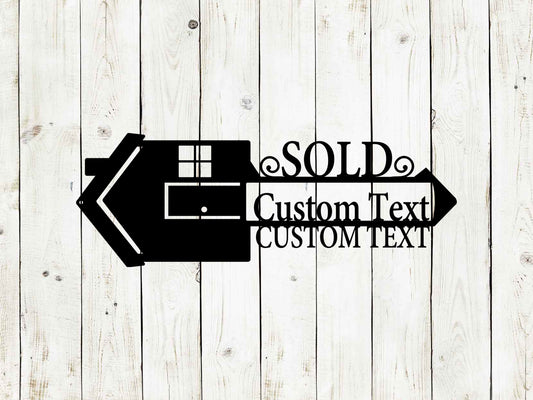 Sold House Key Metal Sign, Realtor Sign, House Sale Sign, Reality, Realtor Marketing Sign, Housing Market Sign, Real Estate Sign