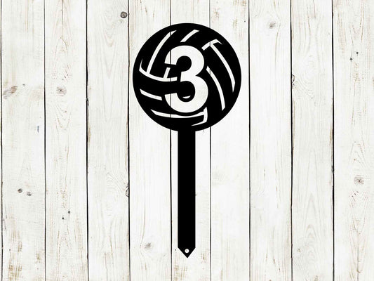 Volleyball Custom Stake Metal Sign, Volleyball, Volleyball  Helmet Sign, Volleyball Yard Sign, Volleyball Number Sign, Volleyball, Sports