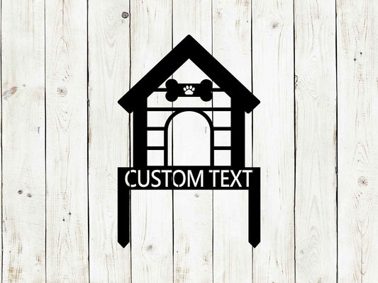 Dog House Custom Monogram Stake Metal Sign, Dog House, Dog, Pet Sign, Outdoor Sign, Dog, Doggy, Pet Dog, Dog House Sign, Dog Name