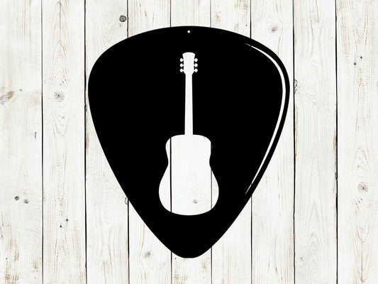 Acoustic Guitar Pick Metal Sign, Acoustic Guitar, Guitar Sign, Music Sign, Music, Music Teacher, Guitar Teacher, Music Sign, Metal Guitar