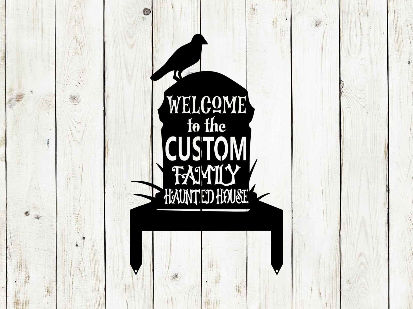 Gravestone Custom Family Name Metal Sign, Halloween, Halloween Sign, Custom Gravestone, Haunted House, Yard Decor, Custom Halloween, Spooky