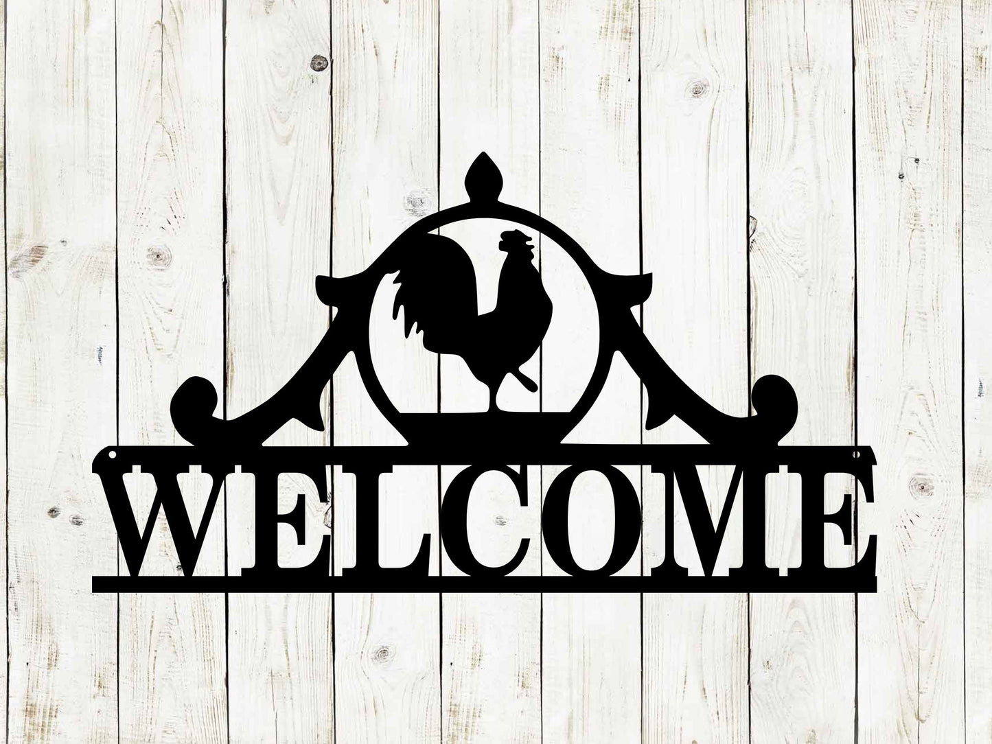 Welcome Rooster Metal Sign, Metal Wall Art, Metal Signs, Home Decor, Farmhouse Decor, Gift Ideas, Custom