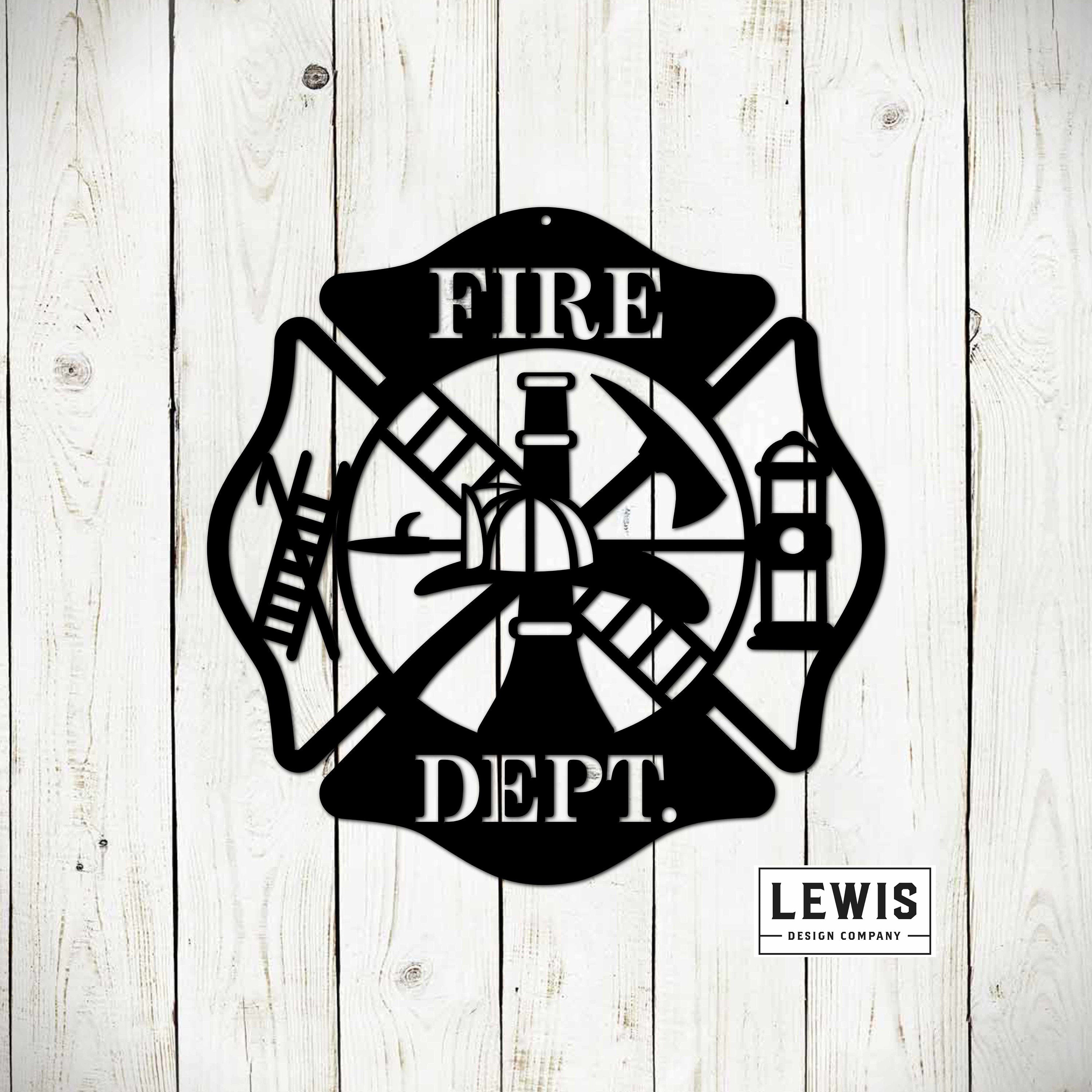 Fire Department Metal Sign, Firefighter Metal Sign, First Responder, F ...