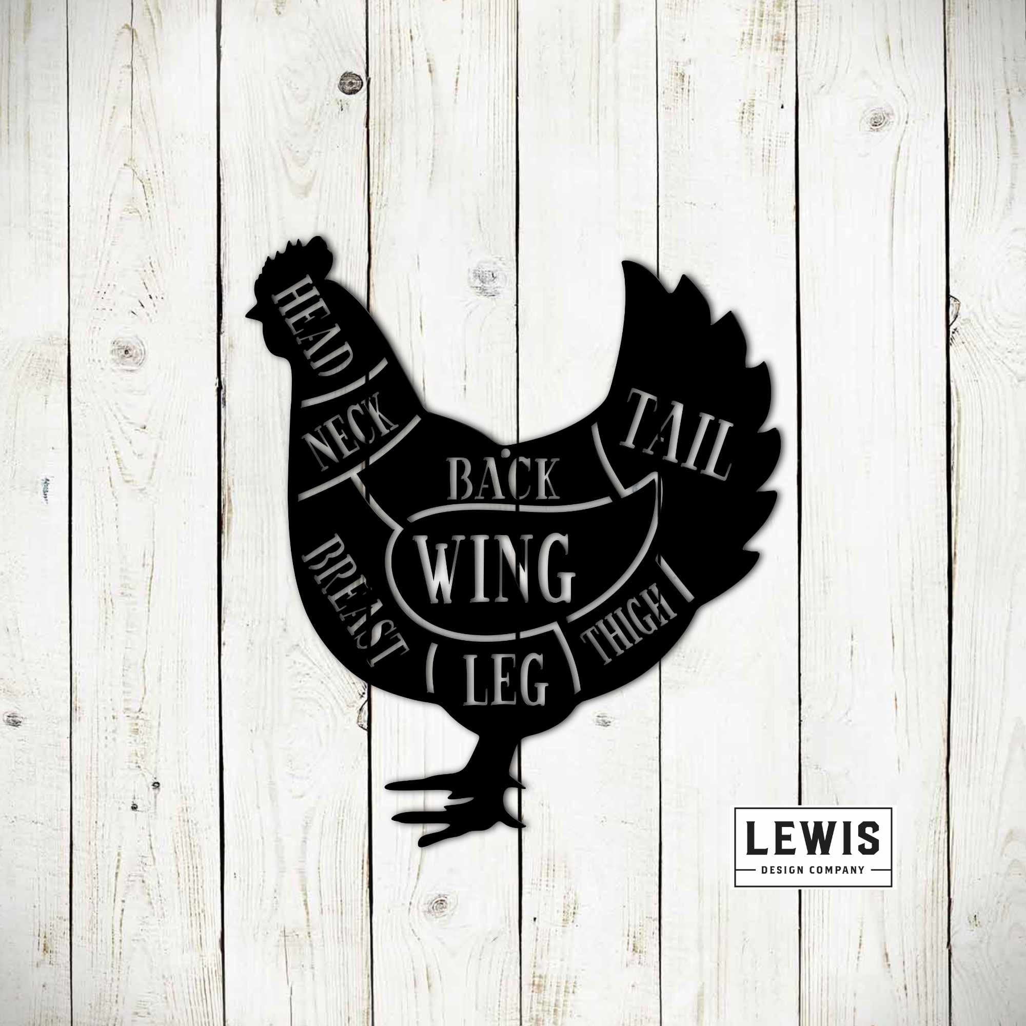 Cooking Chicken Signs Chicken BBQ Metal Sign, Cuts of Meat Chicken Sign, Smoker, Grill, Gril ...