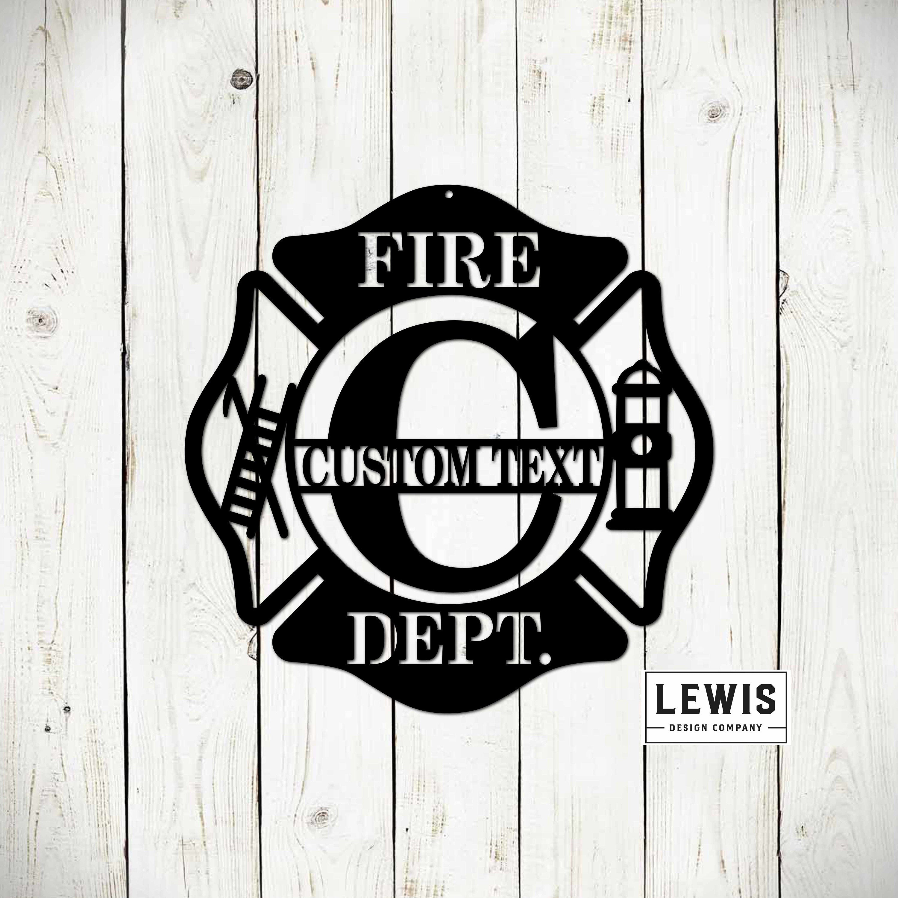 Firefighter Custom Metal Sign, Fire Department Sign, First Responder S ...