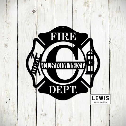 Firefighter Custom Metal Sign, Fire Department Sign, First Responder Sign, Firefighter Decor