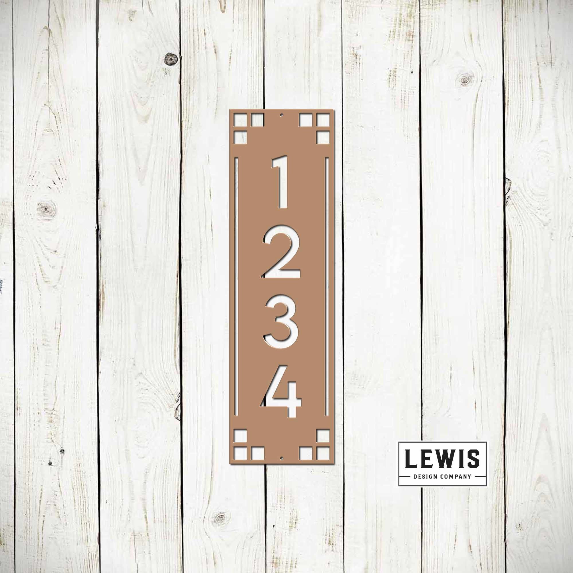 Address Number Design Custom Metal Address Signs – Personalized House Numbers | Lewis Design ...