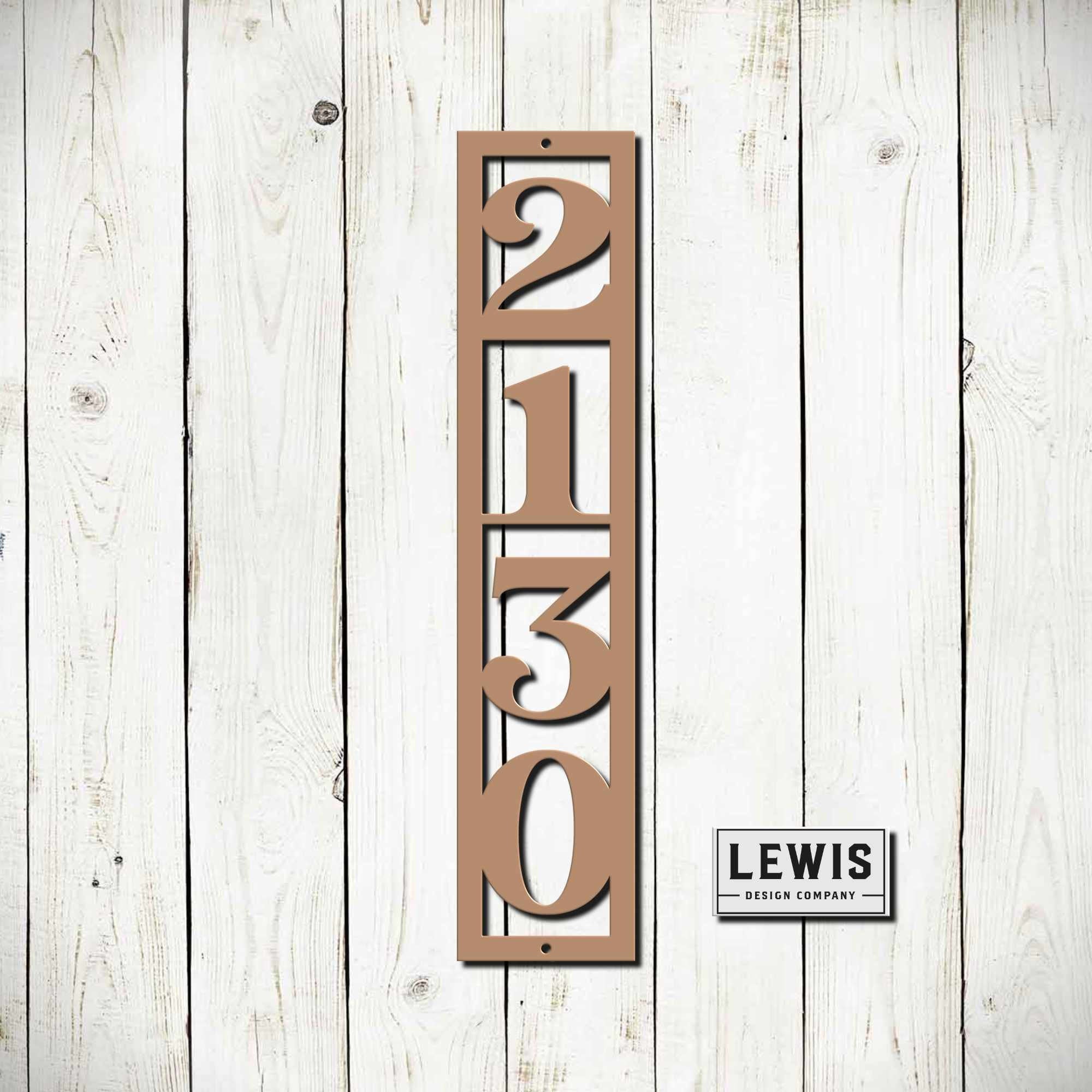 Address Number Design Custom Metal Address Signs & House Numbers | 14-Ga Steel – Lewis Design ...