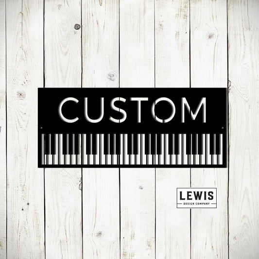 Custom Keyboard Piano Metal Sign, Personalized Metal Keyboard Sign, Music Teacher Gift, Music Room Decoration