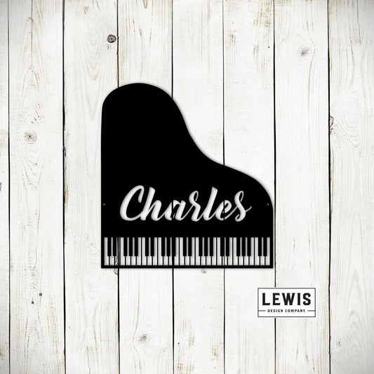 Custom Piano Metal Sign, Personalized Metal Piano Sign, Grand Piano Sign, Music Teacher Gift, Music Room Decoration