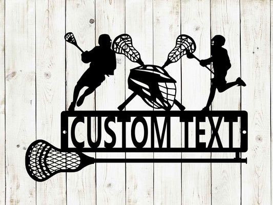 Lacrosse Custom Name Metal Sign, Lacrosse Sign, Lacrosse Team Sign, Sports Sign, Custom Name Sports Sign, Game Room, Lacrosse