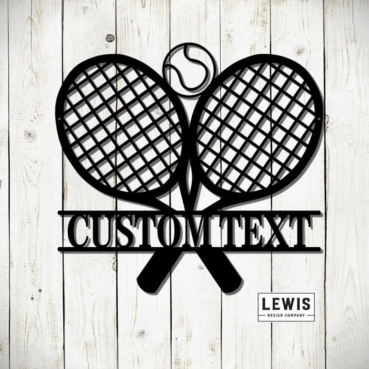 Tennis Custom Metal Wall Sign, Powder Coated Metal Custom Tennis Sign, Custom Tennis Decor