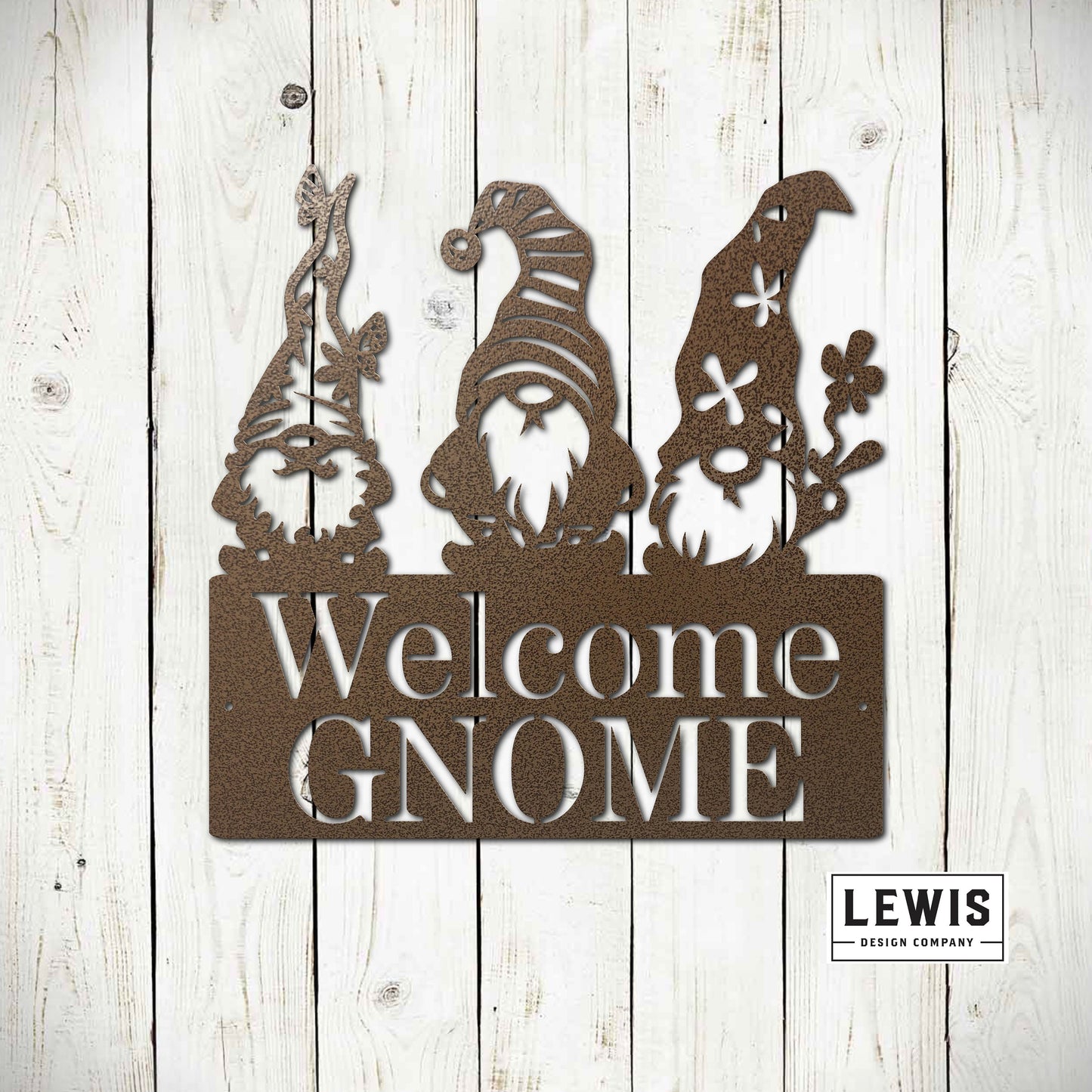 Welcome Gnome Metal Sign, Garden Decoration, Wall Decoration, Patio Decoration, Outdoor Living Space, Gnome Garden