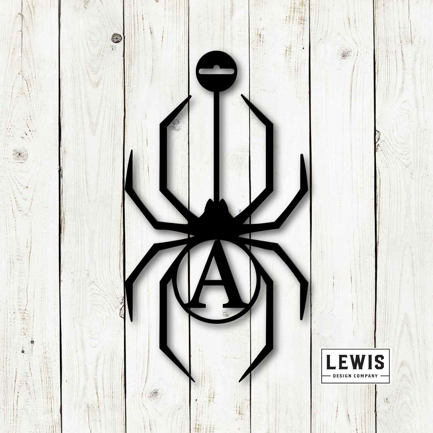 Spider Monogram Door Hanger, Halloween Decor, Fall Decor, Halloween Sign, Metal Art, Halloween Wreath