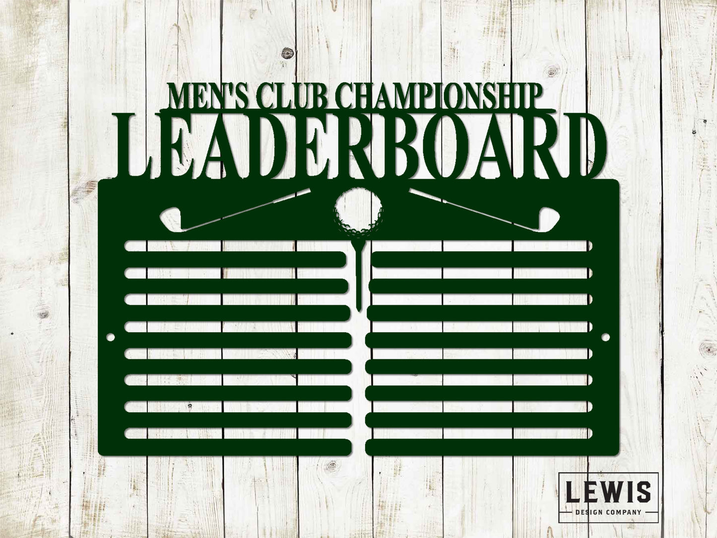 Golf Scorecard Display With Clubs Custom Name Metal Sign - Scorecard/Medal Display, Golf Club Decor, Golfer Gift, Scorecard, Leaderboard