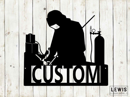 Fabrication/Welding Custom Name Metal Sign - Garage Decor, Shop Decor, Welding, Fabrication, Metal Sign, Welding Gift, Metalworking
