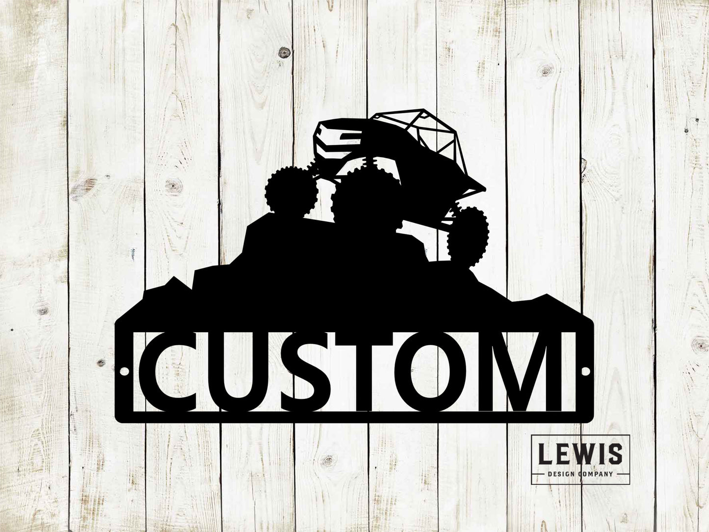 Side-By-Side Custom Name Metal Sign -  House Decor, Shop Decor, Kids Room Decor, Outdoor Gift, Metal Sign, ATV, SXS, SXS Sign, Garage Sign